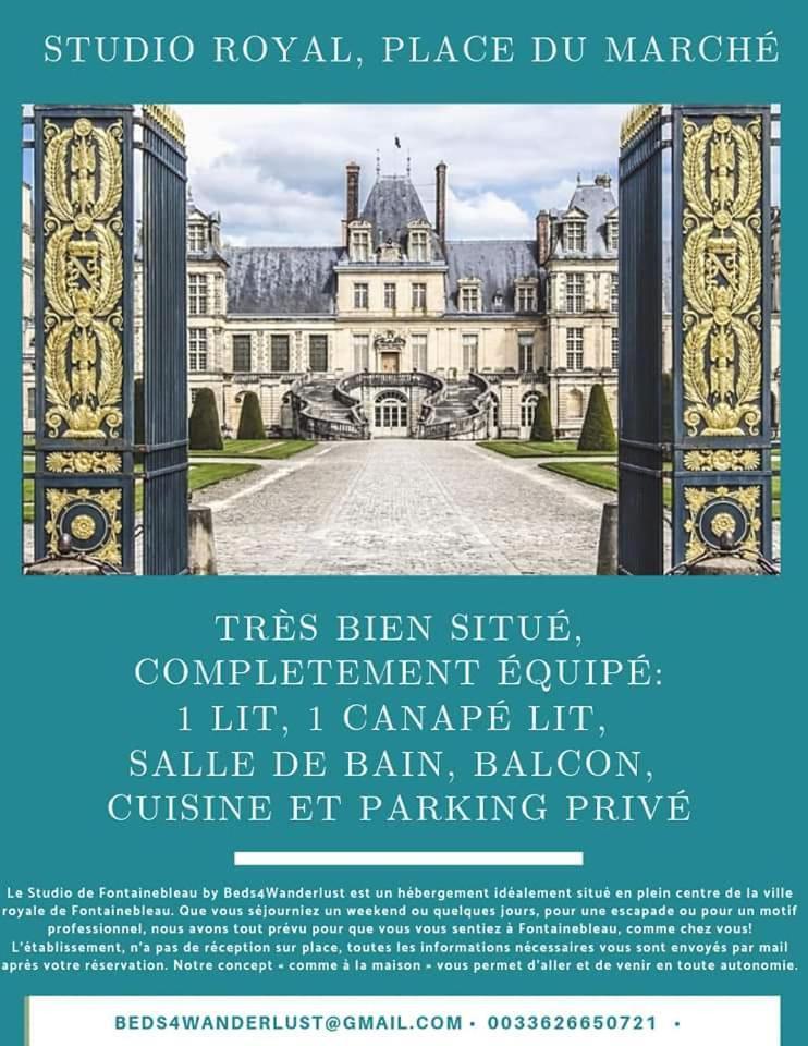 Studio Royal By Beds4Wanderlust - Place Du Marche Avec Parking Prive Φονταινεμπλώ Δωμάτιο φωτογραφία